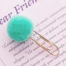 Load image into Gallery viewer, Exotic Colorful Plush Paper Clips - Original Kawaii Pen