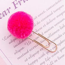 Load image into Gallery viewer, Exotic Colorful Plush Paper Clips - Original Kawaii Pen