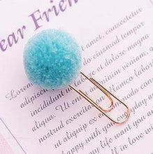 Load image into Gallery viewer, Exotic Colorful Plush Paper Clips - Original Kawaii Pen