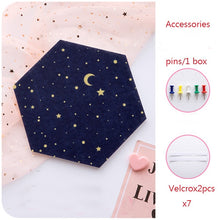 Load image into Gallery viewer, 3D Hexagon Moon & Star Message Board Set (7pcs) - Original Kawaii Pen