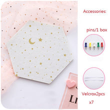 Load image into Gallery viewer, 3D Hexagon Moon & Star Message Board Set (7pcs) - Original Kawaii Pen