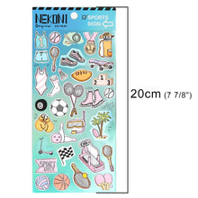 Load image into Gallery viewer, Nekoni Athlete Life Stickers - Original Kawaii Pen