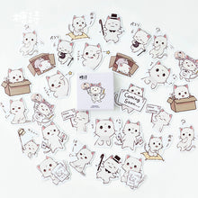 Load image into Gallery viewer, White Kitty Stickers - Original Kawaii Pen