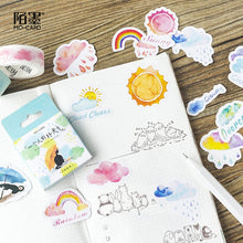 Load image into Gallery viewer, Rainbow & Clouds Stickers - Original Kawaii Pen