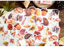 Load image into Gallery viewer, Exotic Animals and Autumn Plants Stickers - Original Kawaii Pen