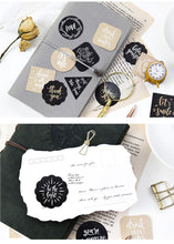 Load image into Gallery viewer, Classic Black & Gold Stickers - Original Kawaii Pen