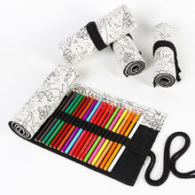 Load image into Gallery viewer, Canvas Roll Up Pencil Case - Original Kawaii Pen