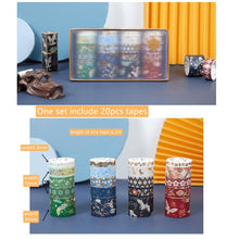 Load image into Gallery viewer, Vintage Gold Foiled Washi Tape Sets (20 Pieces a Set) - Original Kawaii Pen