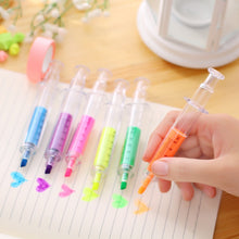 Load image into Gallery viewer, Original Kawaii New Syringe Funky Highlighters ⭐Pack 6pcs ⭐ - Original Kawaii Pen