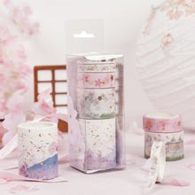 Load image into Gallery viewer, Japanese Sakura Washi Tape Set (4 Patterns)