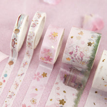 Load image into Gallery viewer, Japanese Sakura Washi Tape Set (4 Patterns)