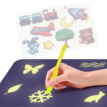 Load image into Gallery viewer, (5pcs Set) Drawing Templates for Glow In The Dark Neon Doodle Board Perfect Gift For Kids All Ages ✍ - Original Kawaii Pen