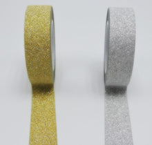 Load image into Gallery viewer, Golden & Silver Glitter Washi Tapes - Original Kawaii Pen