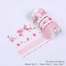 Load image into Gallery viewer, Autumn Plant Washi Tapes Set 4 pieces ⭐Variety of Color/ Theme Choices ⭐ - Original Kawaii Pen