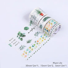 Load image into Gallery viewer, Autumn Plant Washi Tapes Set 4 pieces ⭐Variety of Color/ Theme Choices ⭐ - Original Kawaii Pen