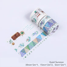 Load image into Gallery viewer, Autumn Plant Washi Tapes Set 4 pieces ⭐Variety of Color/ Theme Choices ⭐ - Original Kawaii Pen