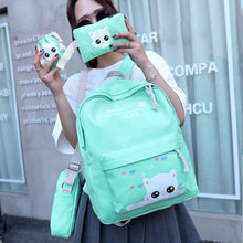 Load image into Gallery viewer, Cute Korean Cat Backpack ⭐ Value Pack 4Pcs Set⭐ - Original Kawaii Pen