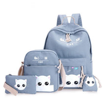 Load image into Gallery viewer, Cute Korean Cat Backpack ⭐ Value Pack 4Pcs Set⭐ - Original Kawaii Pen