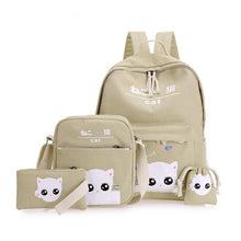 Load image into Gallery viewer, Cute Korean Cat Backpack ⭐ Value Pack 4Pcs Set⭐ - Original Kawaii Pen