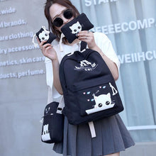 Load image into Gallery viewer, Cute Korean Cat Backpack ⭐ Value Pack 4Pcs Set⭐ - Original Kawaii Pen