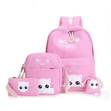 Load image into Gallery viewer, Cute Korean Cat Backpack ⭐ Value Pack 4Pcs Set⭐ - Original Kawaii Pen