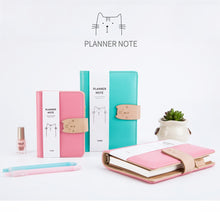 Load image into Gallery viewer, Original Kawaii Cat Leather Personal Planner - Original Kawaii Pen