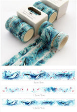 Load image into Gallery viewer, Blue Whale Washi Tape Set - Original Kawaii Pen