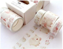Load image into Gallery viewer, Cute Piggy Washi Tape Set - Original Kawaii Pen