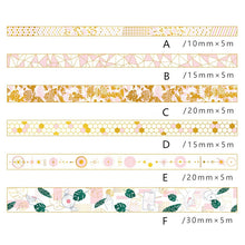 Load image into Gallery viewer, Pink & Gold Line Pattern Washi Tapes - Original Kawaii Pen
