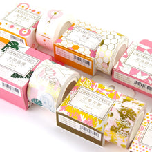 Load image into Gallery viewer, Pink & Gold Line Pattern Washi Tapes - Original Kawaii Pen