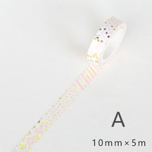 Load image into Gallery viewer, Pink & Gold Line Pattern Washi Tapes - Original Kawaii Pen