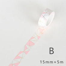 Load image into Gallery viewer, Pink & Gold Line Pattern Washi Tapes - Original Kawaii Pen