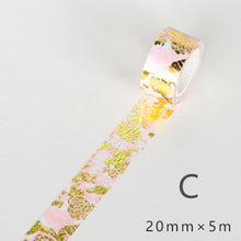 Load image into Gallery viewer, Pink & Gold Line Pattern Washi Tapes - Original Kawaii Pen