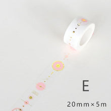Load image into Gallery viewer, Pink & Gold Line Pattern Washi Tapes - Original Kawaii Pen