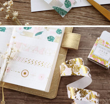 Load image into Gallery viewer, Pink & Gold Line Pattern Washi Tapes - Original Kawaii Pen