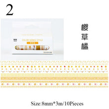 Load image into Gallery viewer, Japanese Decorative Masking Tapes ⭐Value Pack 10 Pcs Set ⭐ - Original Kawaii Pen