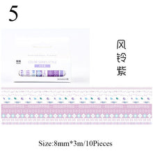 Load image into Gallery viewer, Japanese Decorative Masking Tapes ⭐Value Pack 10 Pcs Set ⭐ - Original Kawaii Pen