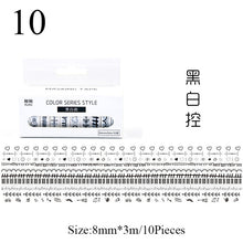 Load image into Gallery viewer, Japanese Decorative Masking Tapes ⭐Value Pack 10 Pcs Set ⭐ - Original Kawaii Pen