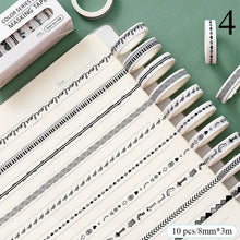 Load image into Gallery viewer, Japanese Decorative Masking Tapes ⭐Value Pack 10 Pcs Set ⭐ - Original Kawaii Pen