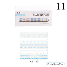 Load image into Gallery viewer, Japanese Decorative Masking Tapes ⭐Value Pack 10 Pcs Set ⭐ - Original Kawaii Pen