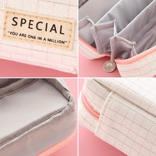 Load image into Gallery viewer, Large Capacity Plaid Pencil Cases (6 Colors)