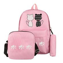 Load image into Gallery viewer, Cute Kawaii Canvas Cat Backpack Set ⭐ Value Pack 3 Pcs Set ⭐ 3 Colors ⭐ - Original Kawaii Pen