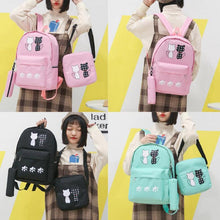Load image into Gallery viewer, Cute Kawaii Canvas Cat Backpack Set ⭐ Value Pack 3 Pcs Set ⭐ 3 Colors ⭐ - Original Kawaii Pen