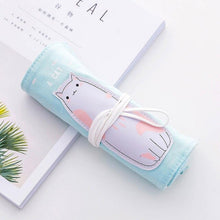 Load image into Gallery viewer, Korean Cute Animal Roll Up Pencil Case - Original Kawaii Pen