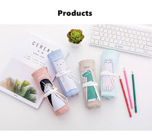 Load image into Gallery viewer, Korean Cute Animal Roll Up Pencil Case - Original Kawaii Pen