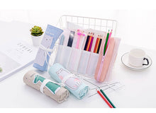 Load image into Gallery viewer, Korean Cute Animal Roll Up Pencil Case - Original Kawaii Pen