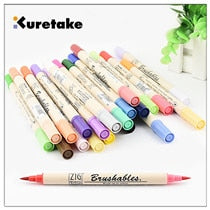Load image into Gallery viewer, Kuretake ZIG Clean Color Real Brush Pen - 4,6,12,24,36,48,60,80,90 Color Sets - Original Kawaii Pen