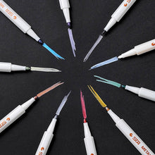 Load image into Gallery viewer, Fineliner Metallic Shade Brush Pen ⭐ Set of 10 Colors ⭐ - Original Kawaii Pen