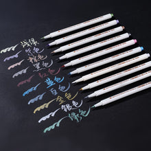 Load image into Gallery viewer, Fineliner Metallic Shade Brush Pen ⭐ Set of 10 Colors ⭐ - Original Kawaii Pen