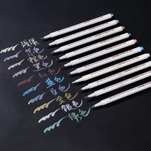 Load image into Gallery viewer, Fineliner Metallic Shade Brush Pen ⭐ Set of 10 Colors ⭐ - Original Kawaii Pen